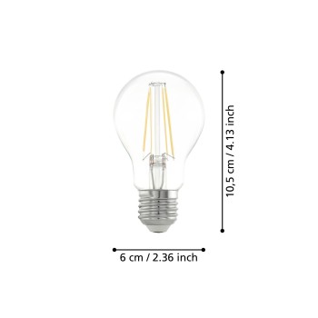 Bec LED E27 A60 Eglo 110002, 4W, 470lm, 2700K