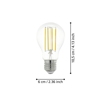 Bec LED E27 A60 Eglo 110005, 12W, 1521lm, 2700K