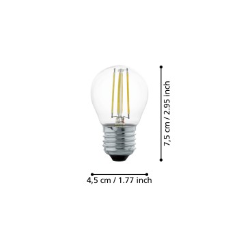 Bec LED E27 Eglo 110007, 4W, 470lm, 2700K