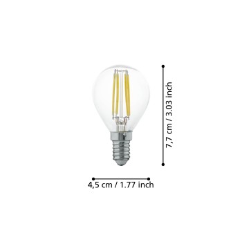 Bec LED E14 P45 Eglo 110018, 4W, 350lm, 2700K
