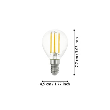 Bec LED E14 P45 Eglo 110019, 4W, 470lm, 2700K