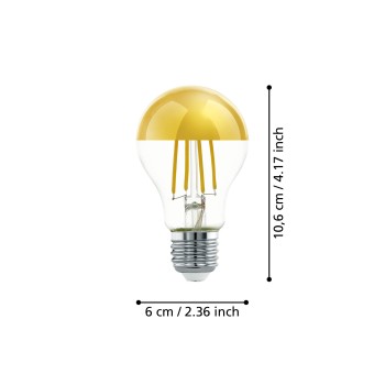 Bec LED E27 A60 Eglo 110031, 7.3W, 806lm, 2700K
