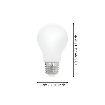 Bec LED E27 A60 Eglo 110034, 9W, 1055lm, 2700K