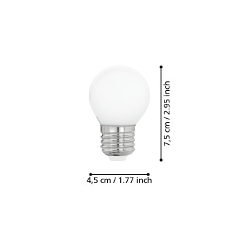 Bec LED E27 Eglo 110036, 4W, 470lm, 2700K