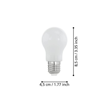 Bec LED E27 Eglo 110037, 7W, 806lm, 2700K