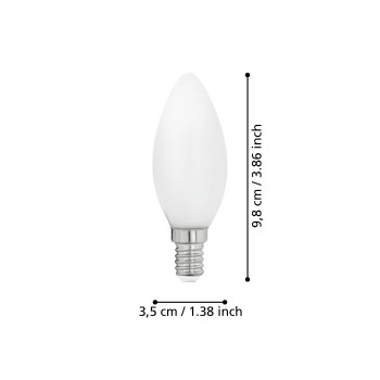 Bec LED E14 C35 Eglo 110043, 4W, 470lm, 2700K