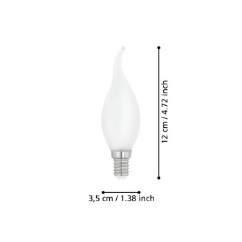 Bec LED E14 Eglo 110045, 4W, 470lm, 2700K