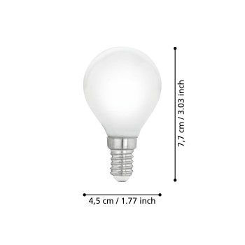 Bec LED E14 P45 Eglo 110049, 4.5W, 470lm, 2700K, dimabil
