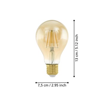 Bec LED decorativ E27 A75 Eglo 110051, 4W, 350lm, 2200K