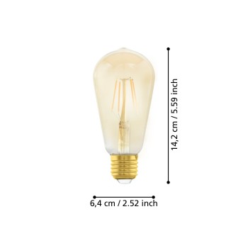 Bec LED decorativ E27 ST64 Eglo 110055, 4W, 270lm, 2200K