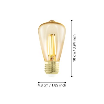 Bec LED decorativ E27 ST48 Eglo 110066, 4W, 300lm, 1700K