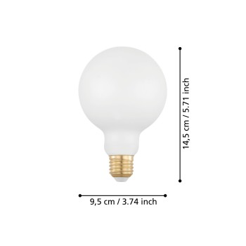 Bec LED decorativ E27 G95 Eglo 110122, 7.5W, 806lm, 2700K
