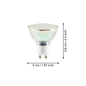 Set 2 becuri LED GU10 Eglo 110143, 2.9W, 400lm, 3000K