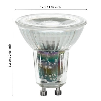 Bec LED GU10 Eglo 110149, 3W, 345lm, 3000K