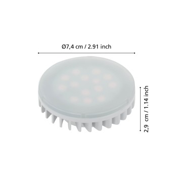 Bec LED GX53 Eglo 110161, 4.9W, 470lm, 3000K