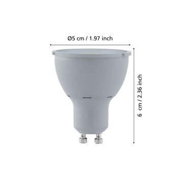 Bec LED GU10 Eglo 110178, 3.4W, 400lm, 3000K