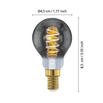 Bec LED E14 P45 Eglo 110194, 4W, 100lm, 2000K