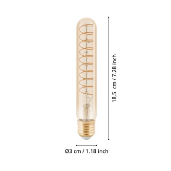 Bec LED decorativ E27 T30 Eglo 110202, 4W, 180lm, 1600K