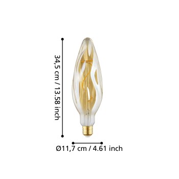 Bec LED decorativ E27 Eglo 110279, 4W, 270lm, 2100K
