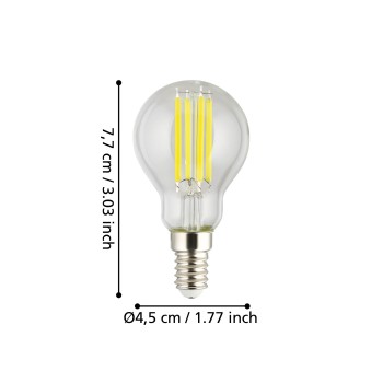 Bec LED E14 P45 Eglo 110282, 2.2W, 470lm, 3000K
