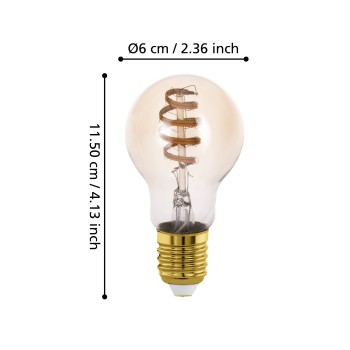 Set 2 becuri inteligente LED E27 A60 Eglo 110312, 4.9W, 360lm, 2200-6500K