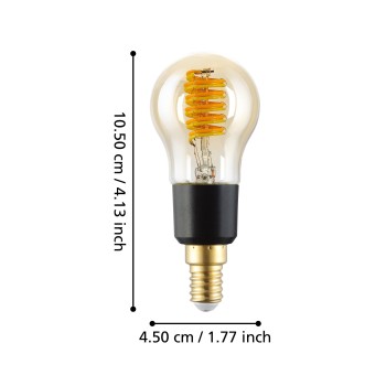 Bec inteligent LED decorativ E14 P45 Eglo 110321, 4.9W, 320lm, 2700-6500K