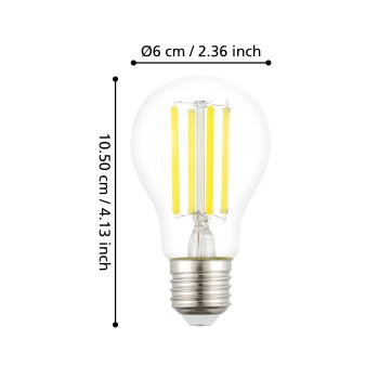 Bec LED E27 A60 Eglo 110326, 7W, 1521lm, 3000K