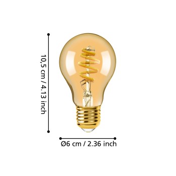 Bec inteligent LED decorativ E27 A60 Eglo 110388, 7W, 806lm, 2200-6500K