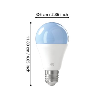 Set 2 becuri inteligente LED RGB E27 A60 Eglo 110399, 11W, 2700-6500K