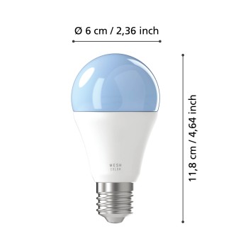 Set 2 becuri inteligente LED RGB E27 A60 Eglo 110418, 11W, 1300lm, 2700-6500K