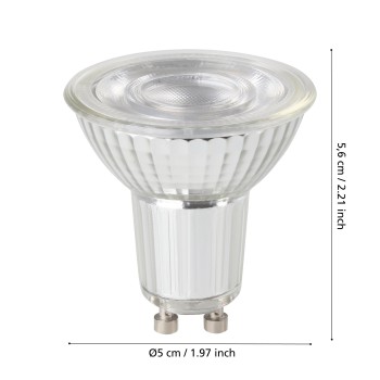 Bec LED GU10 Eglo 110435, 6W, 850lm, 3000K