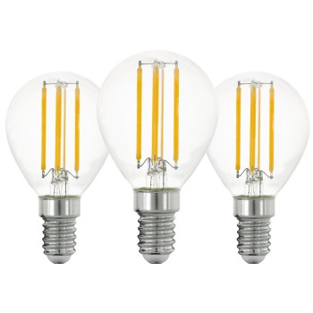 Set 3 becuri LED E14 P45 Eglo 113106, 7W, 806lm, 2700K