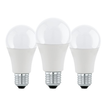 Set 3 becuri LED E27 A60 Eglo 113111, 8W, 806lm, 3000K