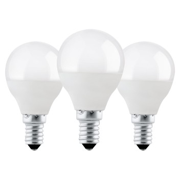 Set 3 becuri LED E14 P45 Eglo 113112, 4.9W, 470lm, 3000K