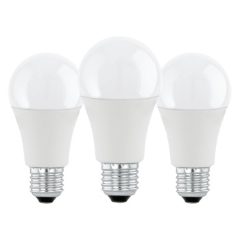 Set 3 becuri LED E27 A60 Eglo 113121, 8W, 806lm, 4000K