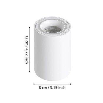 Spot aplicat CAROSSO-Z Eglo 901169, D8 cm, 1xGU10
