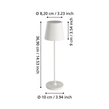 Veioza exterior cu acumulator LED IP44 CABOZO Eglo 75793, 3.8W