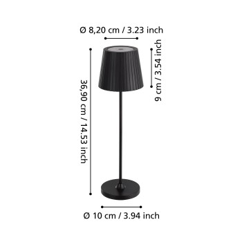 Veioza exterior cu acumulator LED IP44 CABOZO Eglo 75794, 3.8W