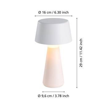 Veioza exterior cu acumulator LED IP44 SCORRANO Eglo 75795, 3W
