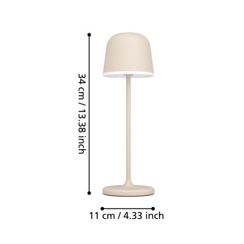 Veioza exterior cu acumulator LED IP54 MANNERA Eglo 900461, 2.2W