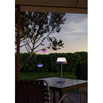 Veioza exterior cu acumulator LED IP54 MEGGIANO RGB Eglo 900979, 1.5W