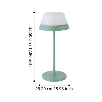 Veioza exterior cu acumulator LED IP54 MEGGIANO RGB Eglo 900981, 1.5W