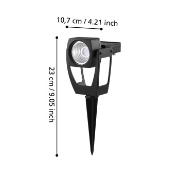 Lampa solara cu tarus IP44 GIONATA Eglo 48719, 1xSOLAR-LED