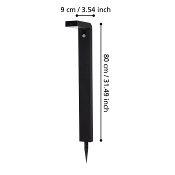 Lampadar solar cu senzor IP44 BARACCONI Eglo 900246, 18xSOLAR-LED
