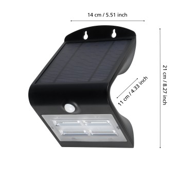 Aplica solara cu senzor IP54 LAMOZZO Eglo 900255