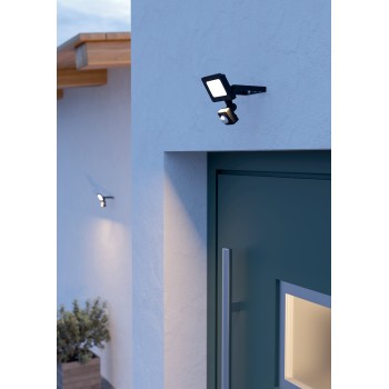 Proiector LED cu senzor IP65 RISACCA-E negru Eglo 74015, 20W, 1800lm