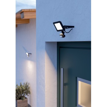 Proiector LED cu senzor IP65 RISACCA-E negru Eglo 74016, 30W, 2800lm