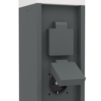 Stalp de gradina cu prize IP54 PARK 5 Eglo 901032, H50 cm, 1xE27