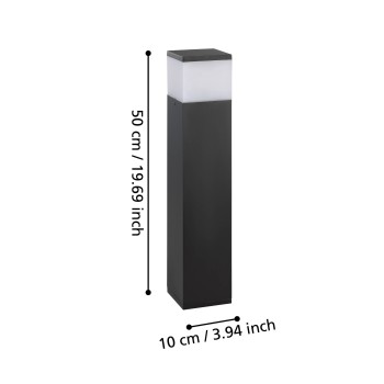 Stalp de gradina cu prize IP54 PARK 5 Eglo 901032, H50 cm, 1xE27