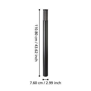 Stalp iluminat gradina IP54 SALLE Eglo 901035, H110 cm, 1xE27